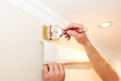 Pose de papier peint à Rosis — revêtements muraux et toiles de verre